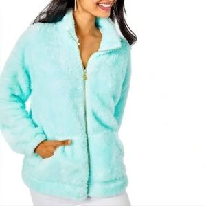 Lilly Pulitzer Light Blue Teddy Jacket